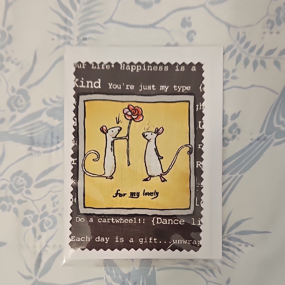 Cute Yellow Mouse Illustration Card - 'For My Lovely'